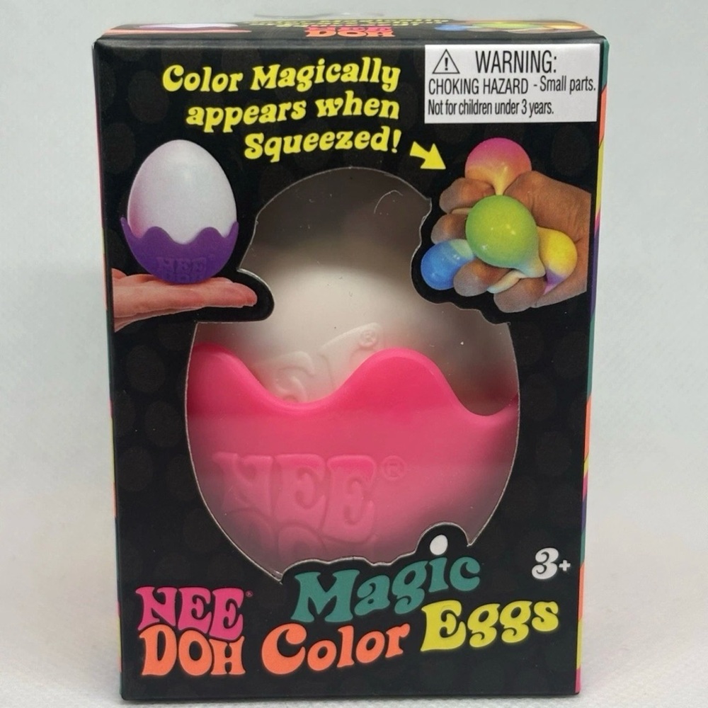 NeeDoh Magic Color Eggs - Pink Shell